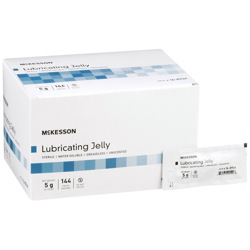 McKesson Sterile Lubricating Jelly – 5 g Individual Packet
