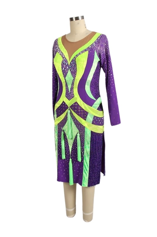 Terrific Purple Latin Dress