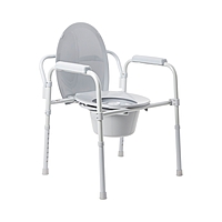 McKesson 3-in-1 Commode Chair, Fixed Arms, Steel Frame, Back Bar, 13-1/4 Inch Seat Width, 350 lb Capacity