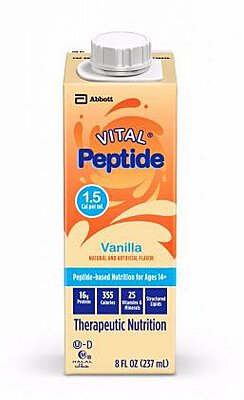 Vital® Peptide 1.5 Cal Oral Supplement – Vanilla Flavor, 8 oz Reclosable Carton
