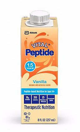 Vital® Peptide 1.5 Cal Oral Supplement – Vanilla Flavor, 8 oz Reclosable Carton