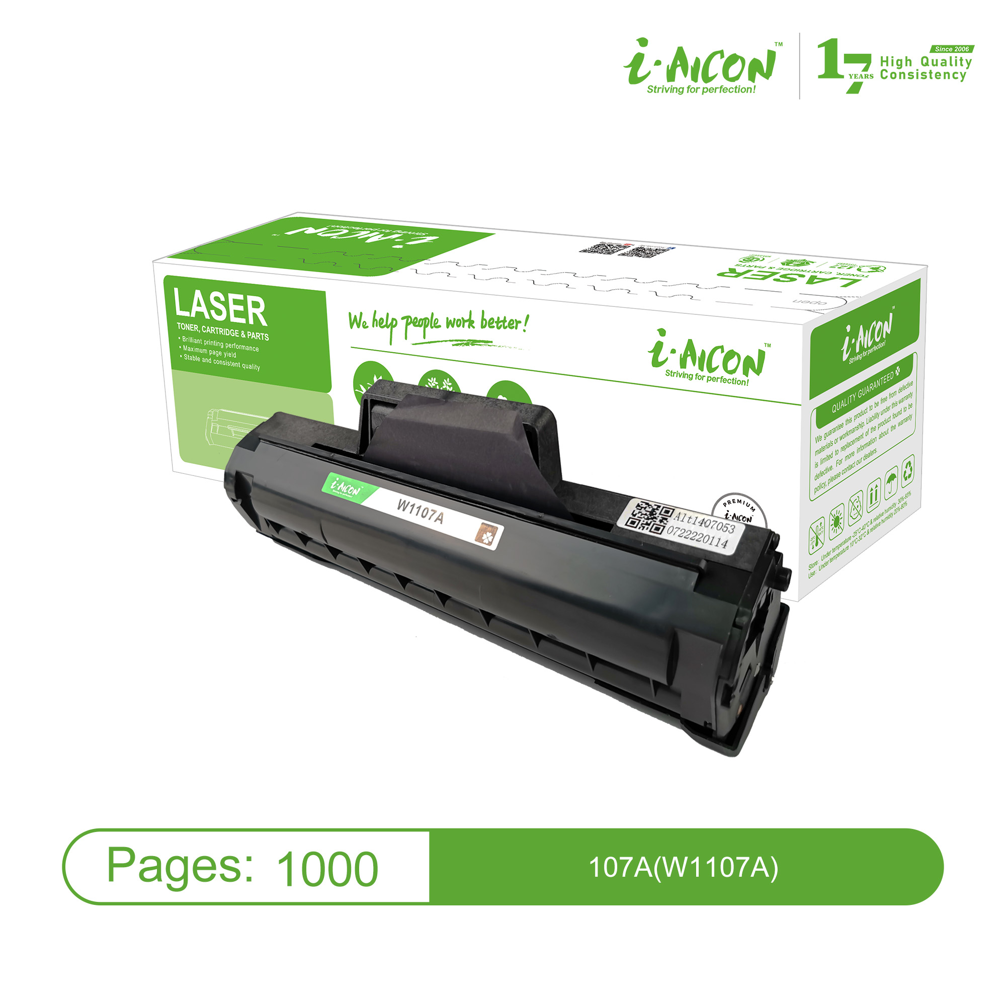 AICON BLACK TONER C-W1107A (107A)