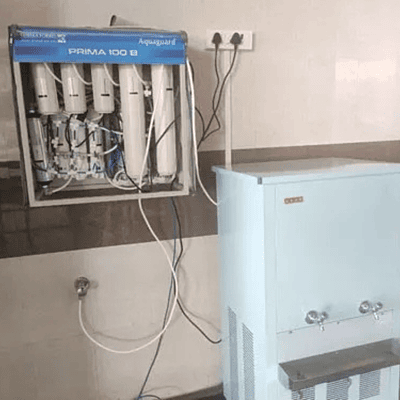 Wall-mounted Aquaguard RO Prima 100 B Commercial Water Purifier with 7-stage purification.