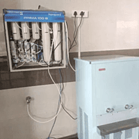 Wall-mounted Aquaguard RO Prima 100 B Commercial Water Purifier install in factory