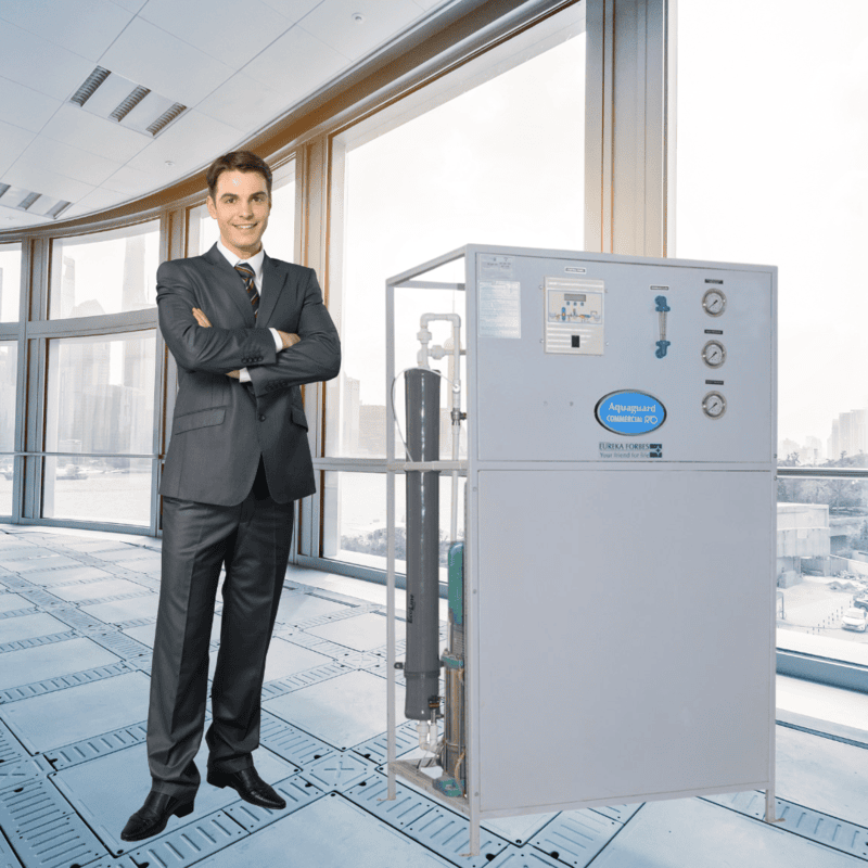 The Aquaguard RO Plant 250 LPH supplying pure water to a large office canteen in Gurgaon.