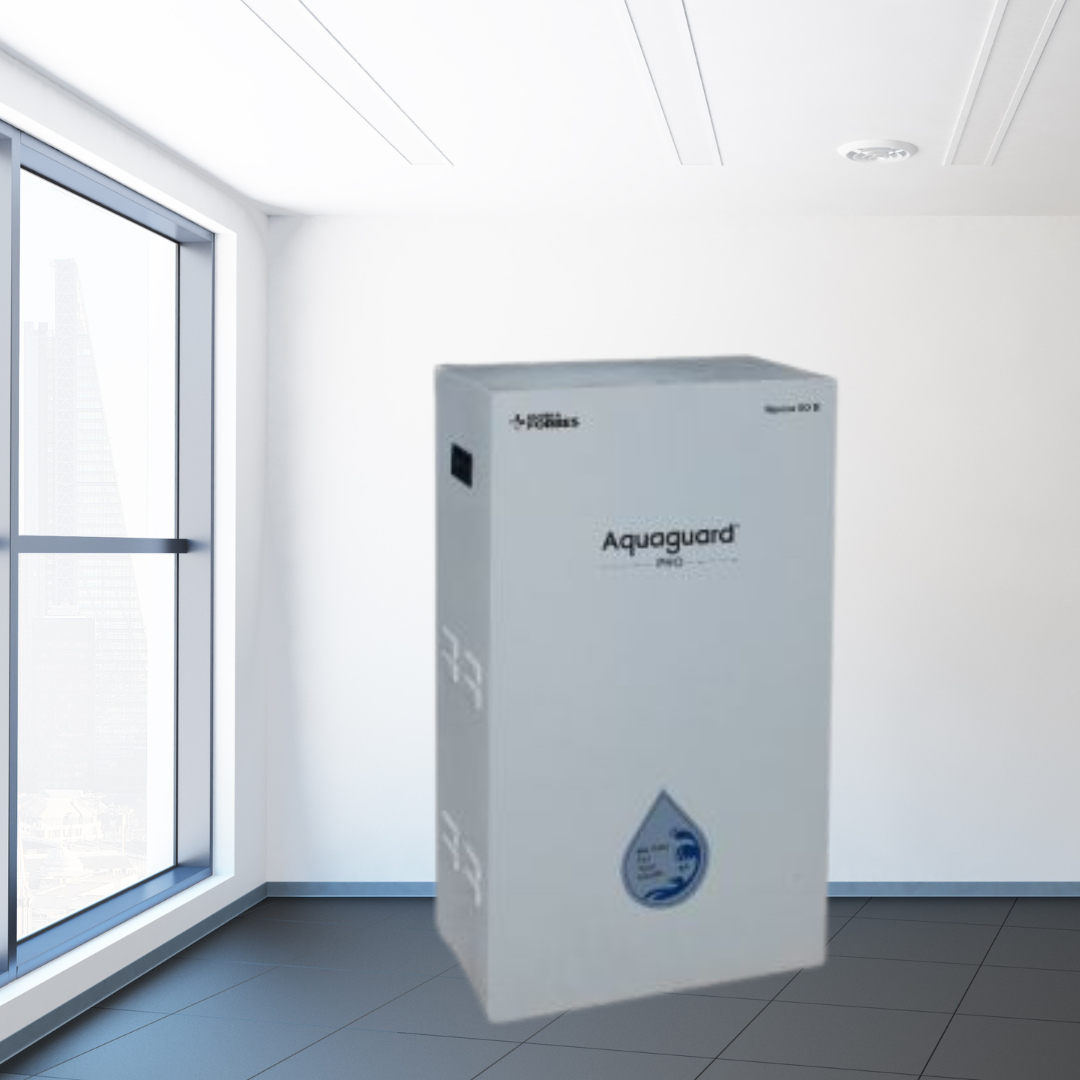 The user-friendly LED indicators on the front of the Aquaguard Reviva 50 purifier.