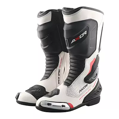 Axor Racer Tec Riding Boots Black White Red IN-9 Axor Racer Tec Riding Boots Black White Red IN-9