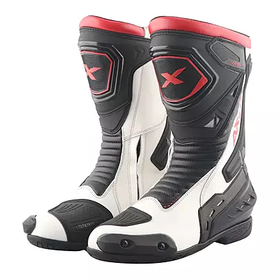 Axor Slipstream PRO Riding Boots Black white red in-9 Axor Slipstream PRO Riding Boots Black white red in-9