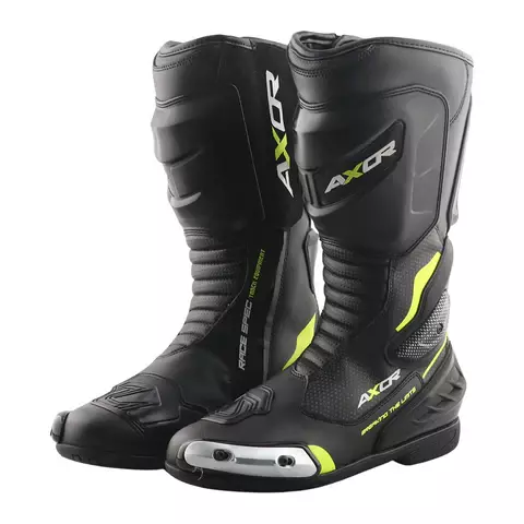 Axor Racer Tec Riding Boots Black Neon Green IN-8