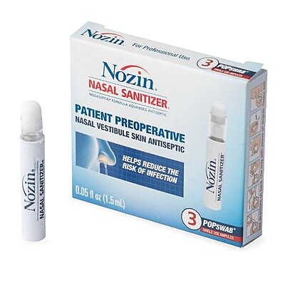 NOZIN® Nasal Sanitizer® POPswab® Preoperative Nasal Swab – 1.5 mL Ampule