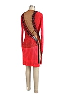 Neon Red Latin/Rhythm Dress
