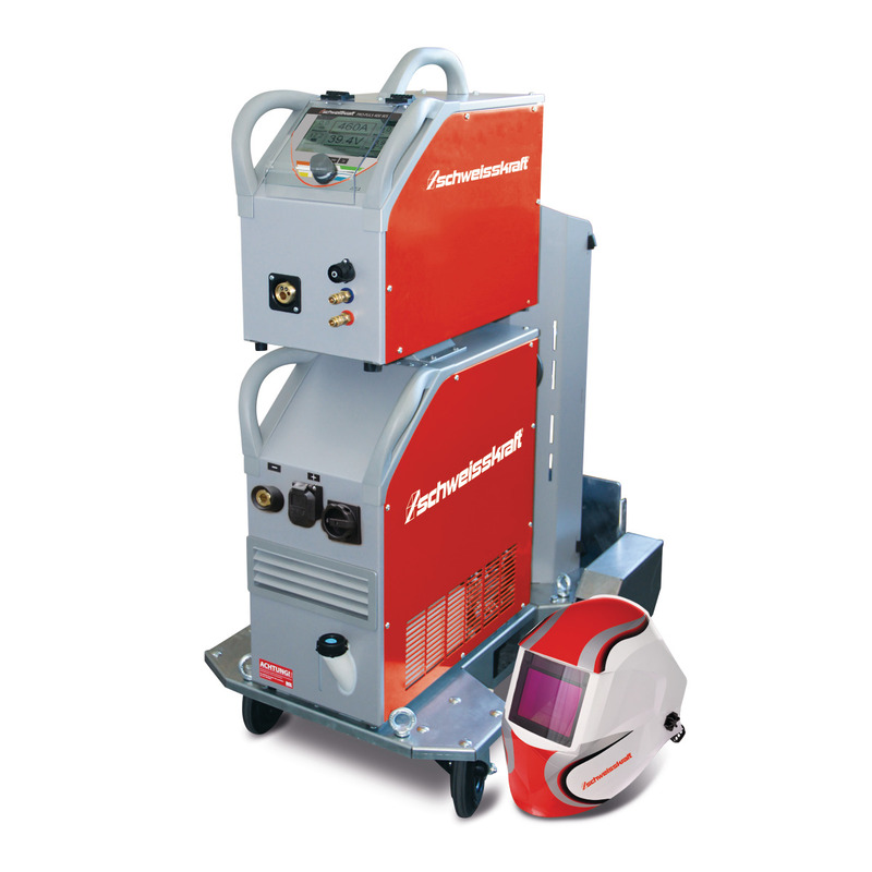 SCHWEISSKRAFT PRO-PULS 400 WS (Profi trolley, control panel on top) Promotional set – Mig/Mag Impulse Welder