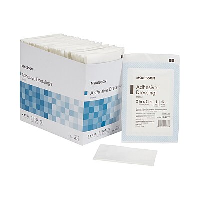 McKesson Sterile Non-Adherent Dressing with Adhesive 2" x 3" (BX/100EA)