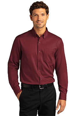 W808 CAMISA CABALLERO ML PORT AUTHORITY SUPERPRO REACT