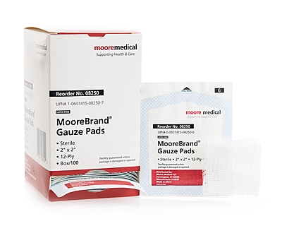 McKesson Gauze Sponge – 2 × 2 Inch, 12-Ply, Sterile, 1 per Pack