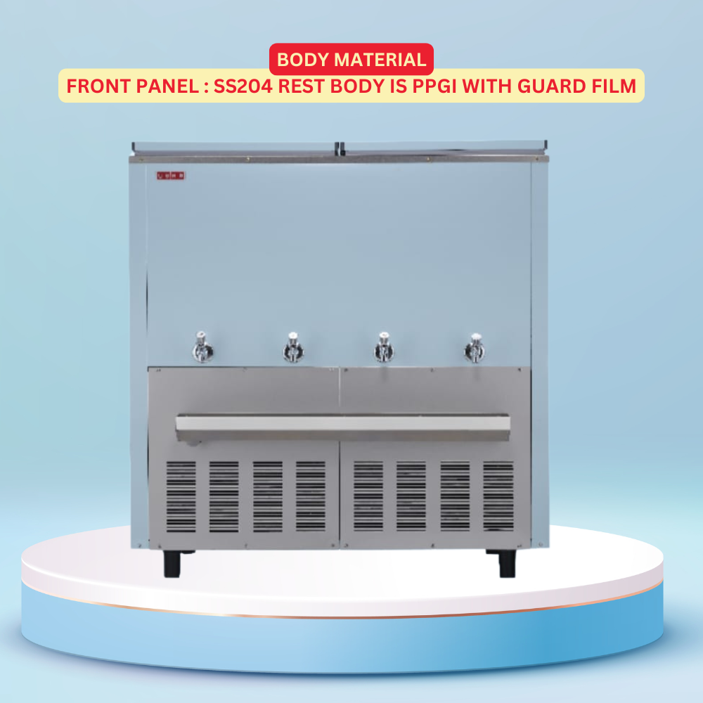 Energy efficient Usha Partial Steel Body Water Cooler SP150300NC with Normal & Cold Water Options Energy efficient Usha Partial Steel Body Water Cooler SP150300NC with Normal & Cold Water Options