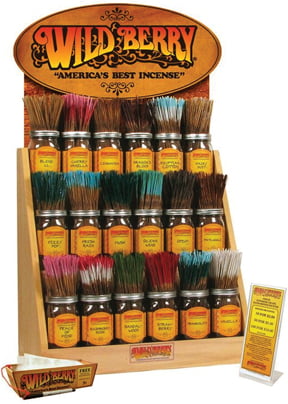 WILDBERRY STARTER KIT 18 JAR DISPLAY A WILDBERRY DISPLAY INCENSE