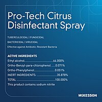 McKesson® Pro-Tech Surface Disinfectant Cleaner Alcohol Based Aerosol Spray 16 oz Citrus Scent