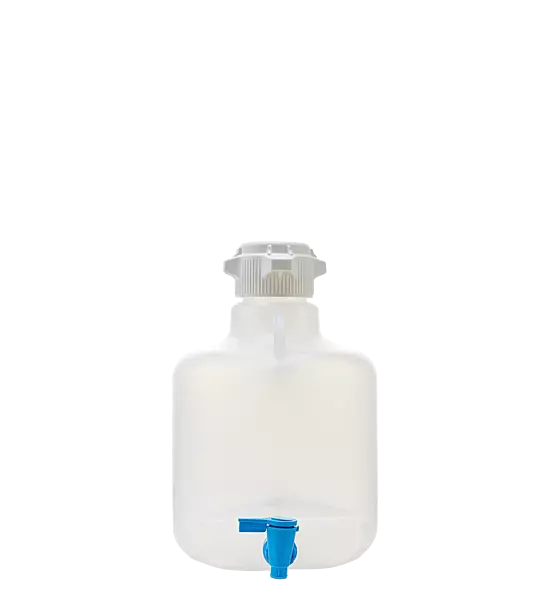 EZLabpure™ 10 L Round Carboy, PP, 83B VersaCap with Spigot, 1/EA