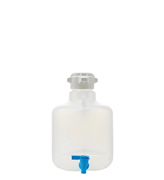 EZLabpure™ 10 L Round Carboy, PP, 83B VersaCap with Spigot, 1/EA