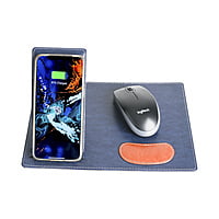 10W Navy Blue Wireless Mousepad with Mobile Stand 10W Navy Blue Wireless Mousepad with Mobile Stand