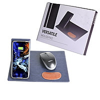 10W Navy Blue Wireless Mousepad with Mobile Stand 10W Navy Blue Wireless Mousepad with Mobile Stand