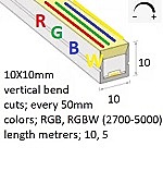 Neon-Flex 0815, 24VDC, 14 Watts/meter, , Dimmable, Cuts 72mm, Side Bend, RBW-SPEX, UL, 2-Wires Only