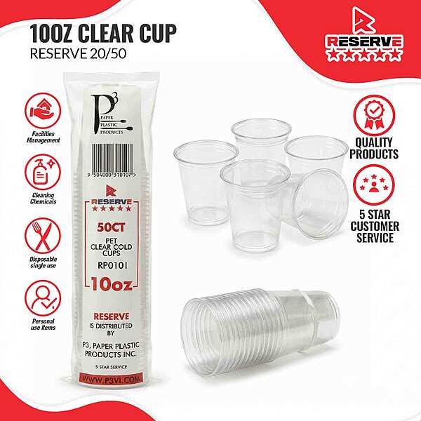 10oz Clear Cup Reserve 20/50
