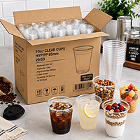 10oz Clear Cups HYP PP 85mm 20/50