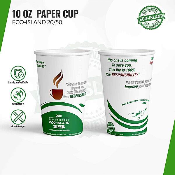10oz Eco-Island Paper Cup 20/50