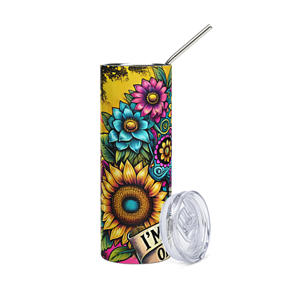 Personalized A Mother of Course Stainless steel Skinny tumbler