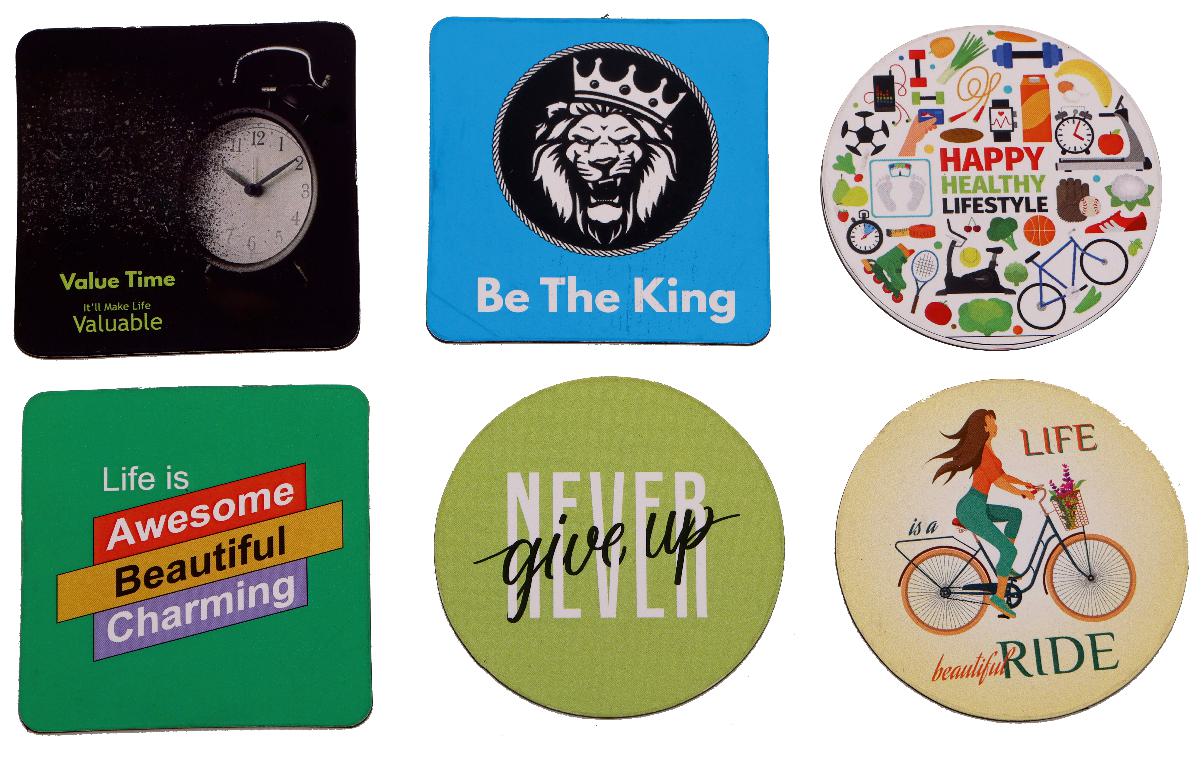 MDF Wooden custom Printed Fridge Magnet Square & Circle