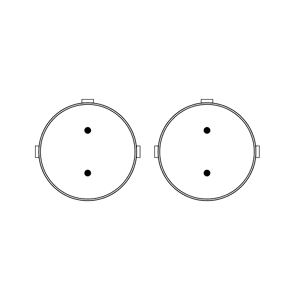 Teradek RT MDR.M 2pin (r/a) to 2pin (s) Power Cable with Pin-Crossover for Letux Helix. (15in/40cm)