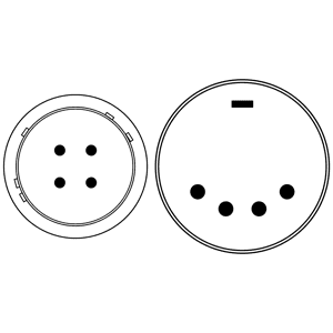 Teradek MK3.1 XLR Full Size 4-pin Power Cable - For MK3.1 Receiver