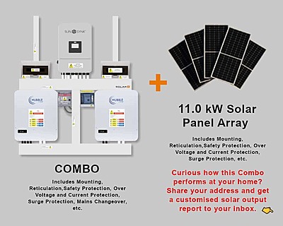 8.0 kW SUNSYNK Hybrid - HUBBLE Combo, c/w 2x 5.12 kWh Lithium Batteries