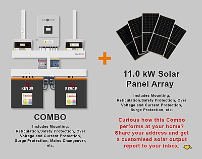 8.0 kW SUNSYNK Hybrid - REVOV Combo, c/w 2x 5.12 kWh Lithium Batteries