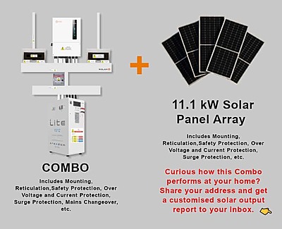 8.0 kW SOLIS S6 Hybrid Combo, c/w 15 kWh FREEDOM WON Lithium Battery