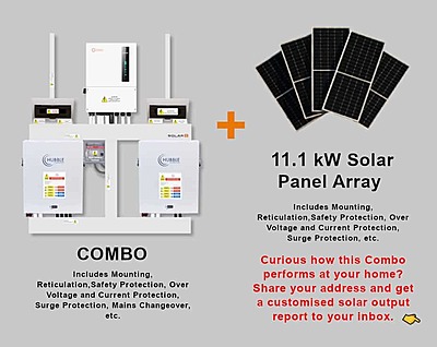 8.0 kW SOLIS S6 Hybrid Combo, c/w 2x 5.5 kWh HUBBLE Lithium Batteries