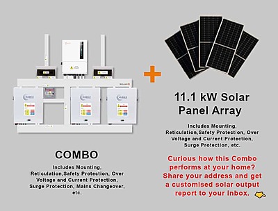 8.0 kW SOLIS S6 Hybrid Combo, c/w 3x 5.5 kWh HUBBLE Lithium Batteries