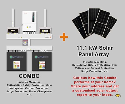 8.0 kW SOLIS S6 Hybrid Combo, c/w 2x 4.8 kWh PYLONTECH Lithium Batteries