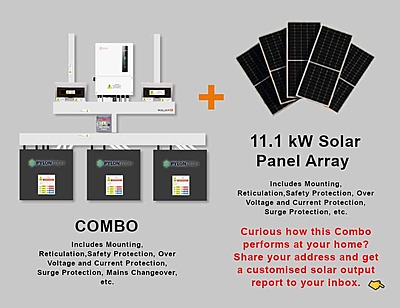 8.0 kW SOLIS S6 Hybrid Combo, c/w 3x 4.8 kWh PYLONTECH Lithium Batteries