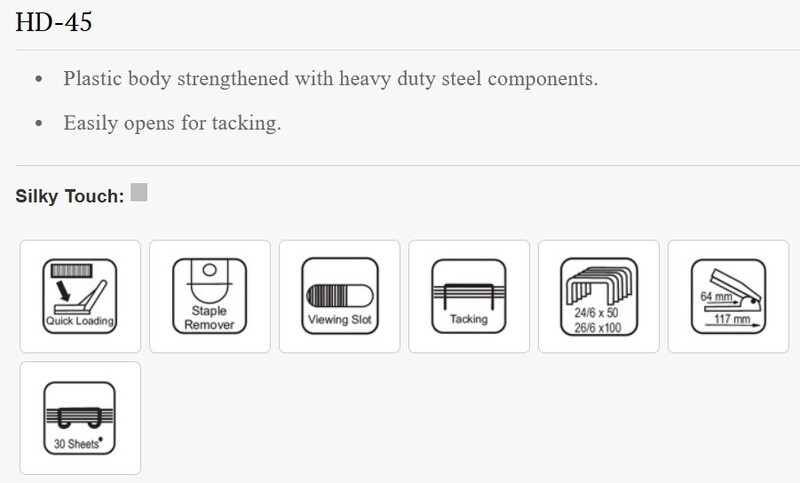 STAPLER KANGARO HD-45 with REMOVER BLACK