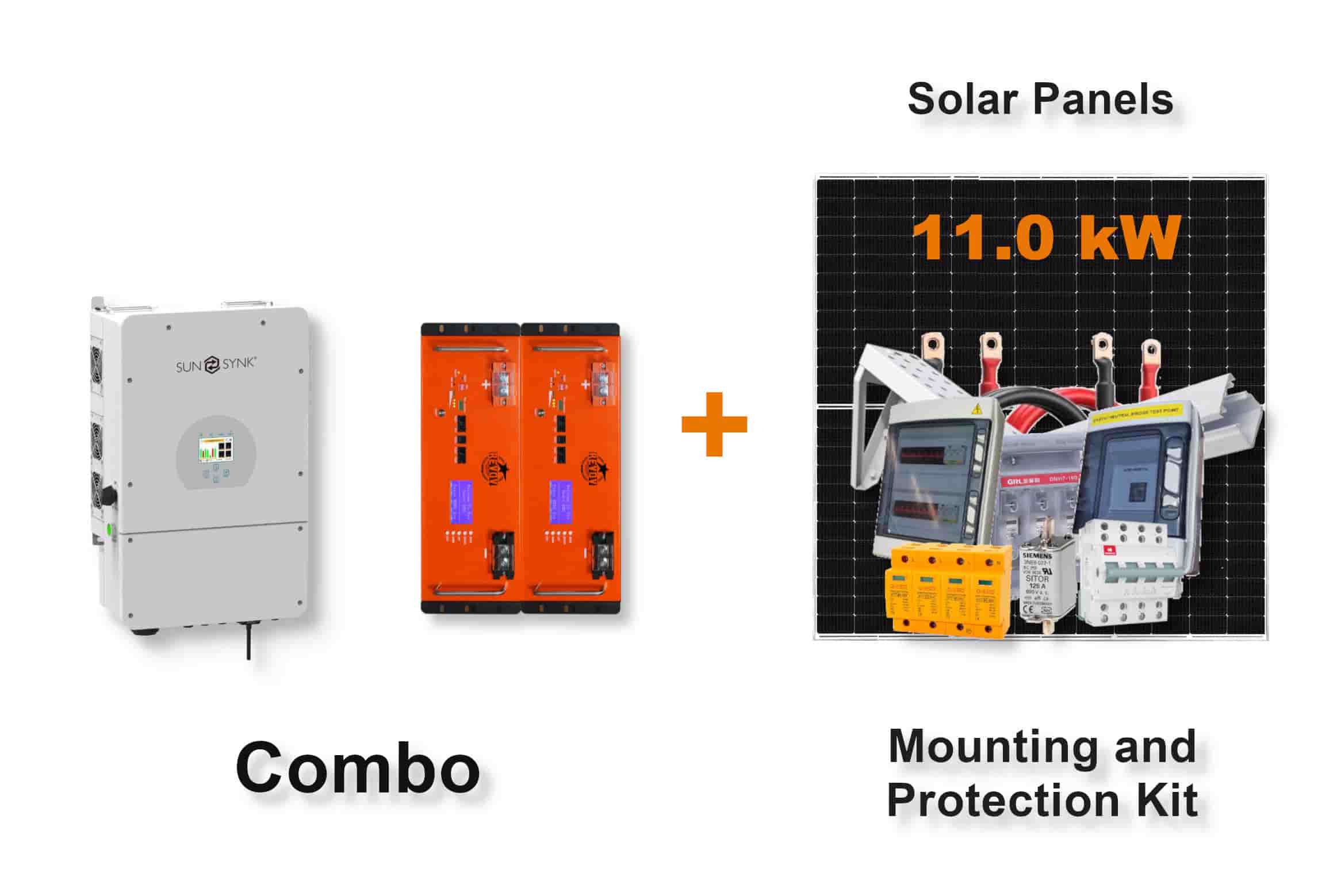 8.0 kW SUNSYNK Hybrid - REVOV Combo, c/w 2x 5.12 kWh Lithium Batteries