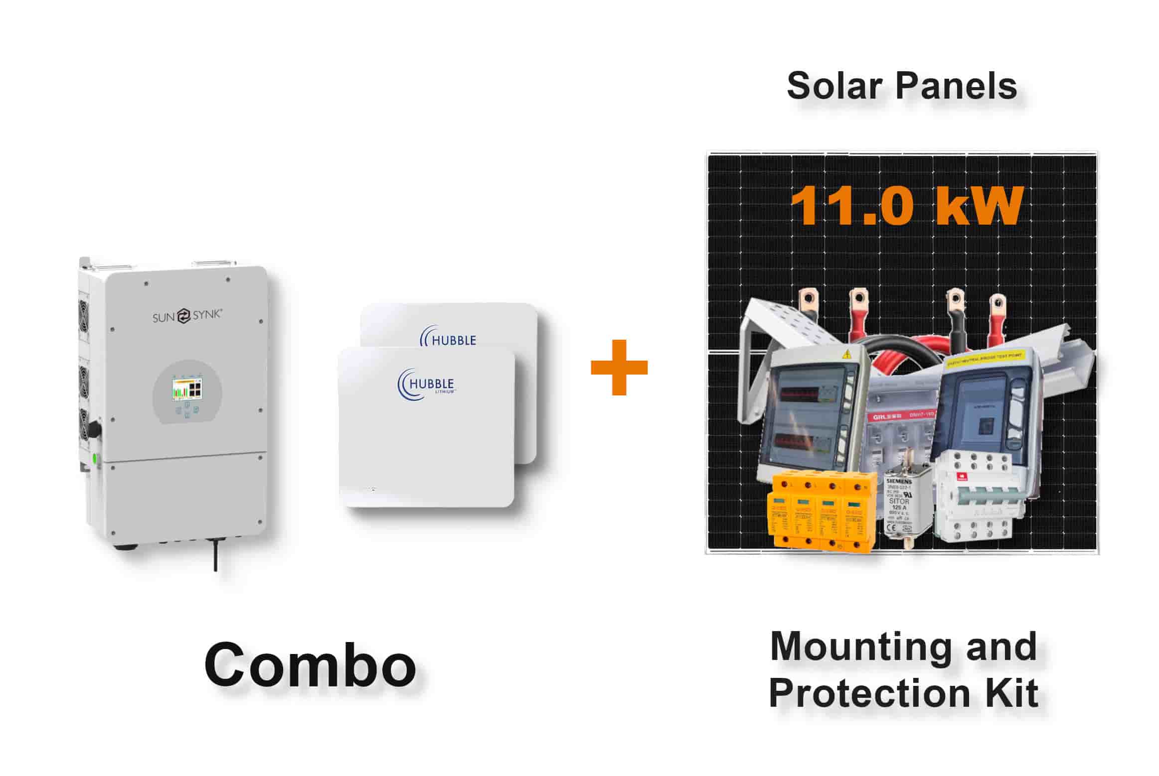 8.0 kW SUNSYNK Hybrid - HUBBLE Combo, c/w 2x 10.0 kWh Lithium Batteries