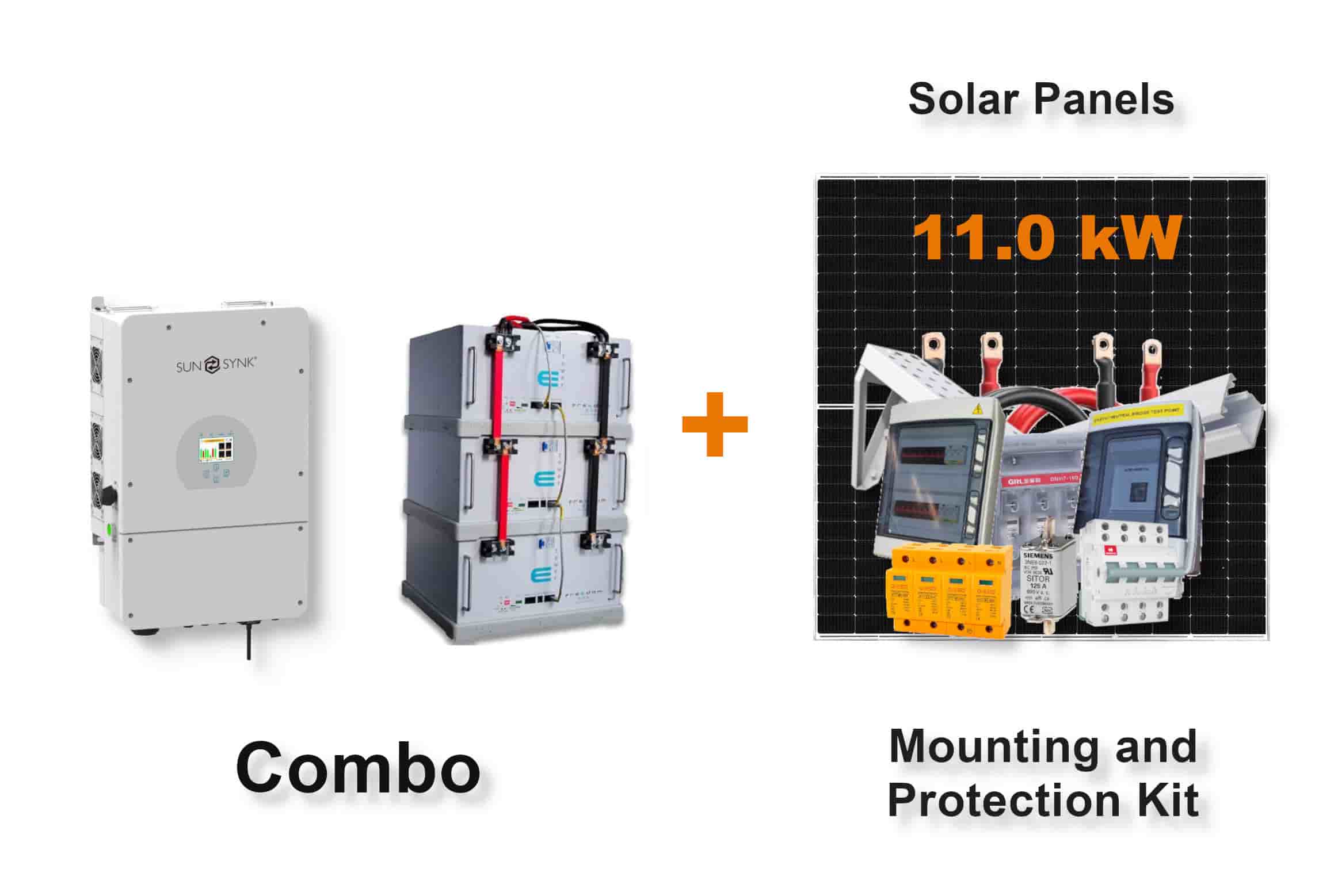8.0 kW SUNSYNK Hybrid - FREEDOM WON Combo, c/w 3x 5.0 kWh Lithium Batteries