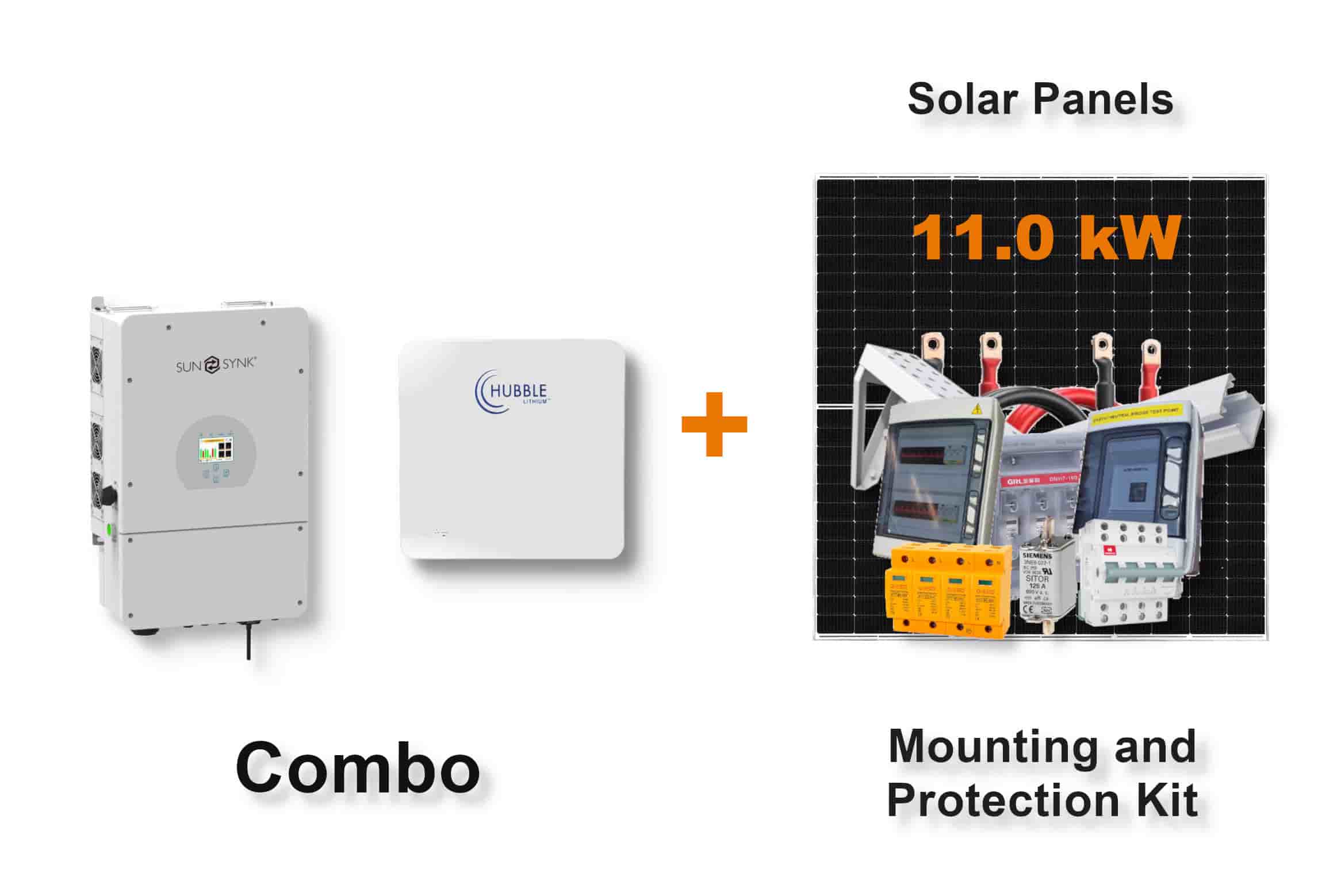 8.0 kW SUNSYNK Hybrid - HUBBLE Combo, c/w 10.0 kWh Lithium Battery