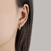 18k Gold-Plated Bold Hooped Earrings
