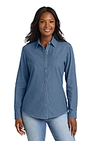 Port & Co™ Long Sleeve Value Denim Shirt - SP10