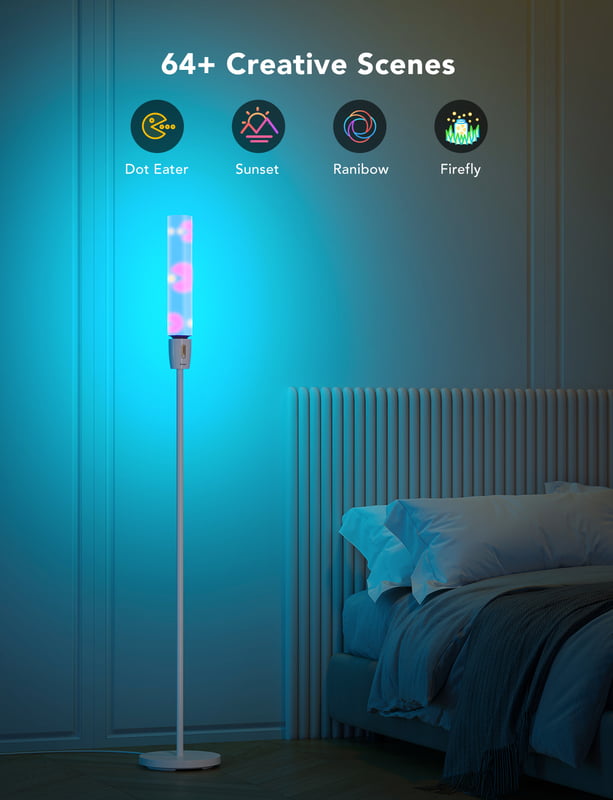 Govee RGBICWW Cylinder Floor Lamp - Smart Ambiance Room Decor Light