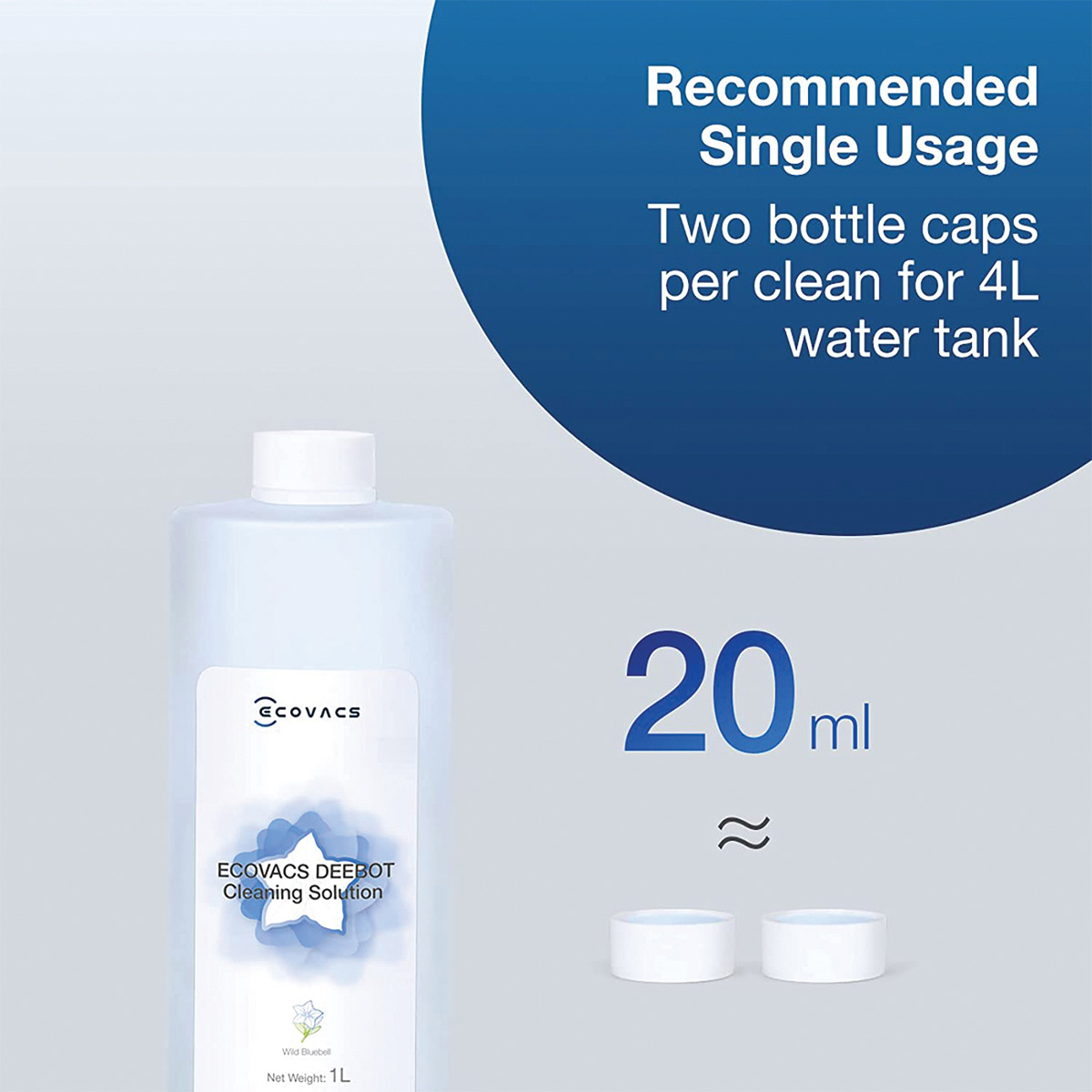 Ecovacs DEEBOT Cleaning Detergent Solution Bottle - 1L